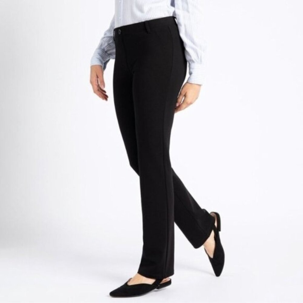 Betabrand Classic Dress Pant Yoga Pant Large PETITE Straight